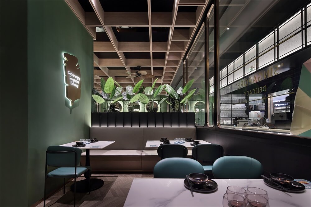 郑州特色餐厅设计公司—新加坡风情餐厅装修案例(图8) 郑州特色餐厅设计公司—新加坡风情餐厅装修案例(图8)