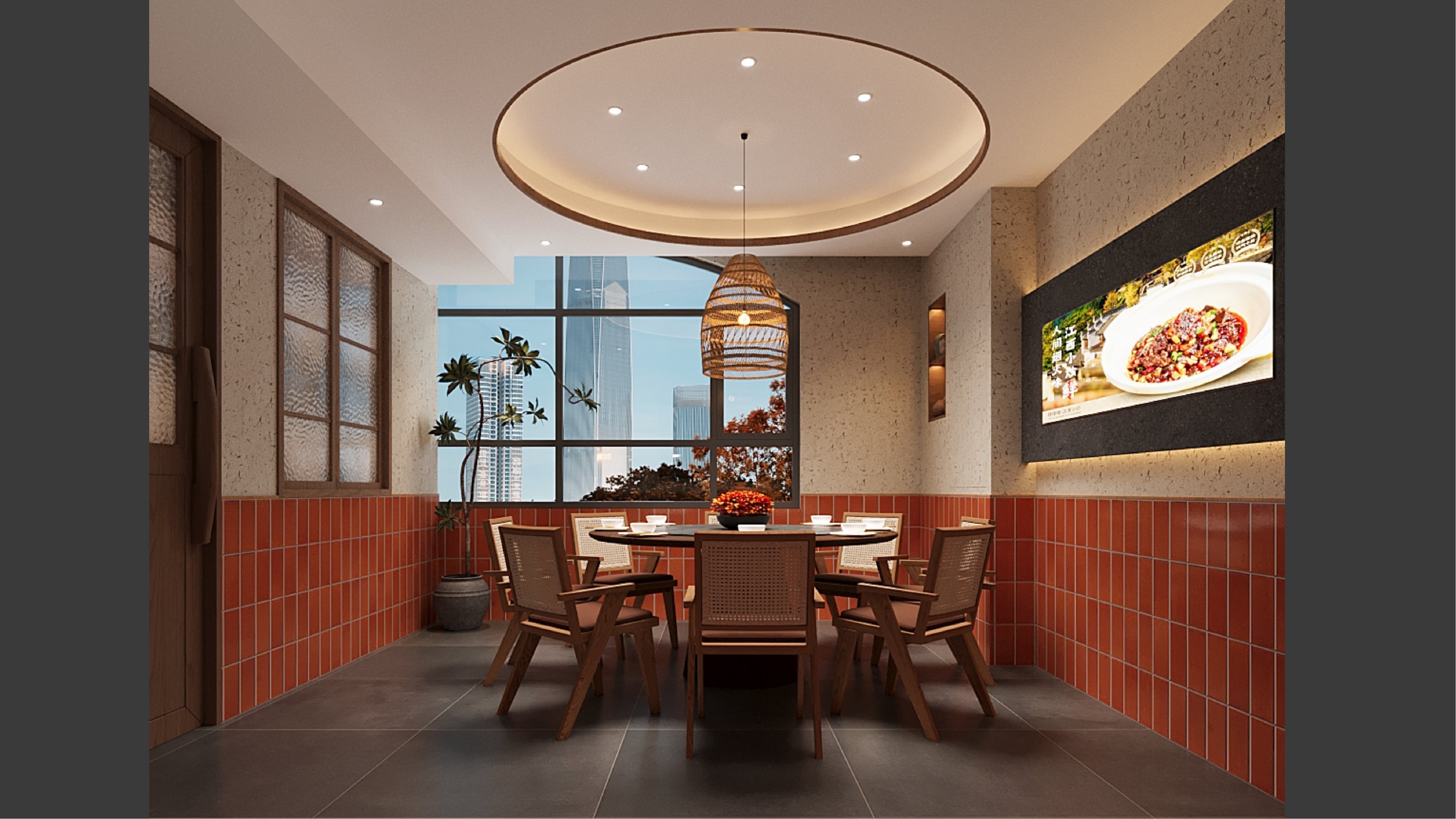 地域特色中餐门店设计｜辣会长・江西小炒烟火风餐饮装修